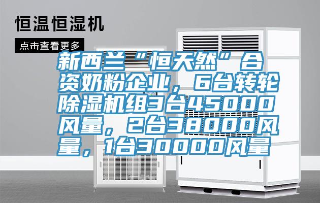 新西蘭“恒天然”合資奶粉企業(yè)，6臺(tái)轉(zhuǎn)輪除濕機(jī)組3臺(tái)45000風(fēng)量，2臺(tái)38000風(fēng)量，1臺(tái)30000風(fēng)量