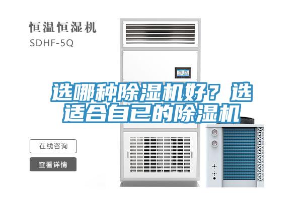 選哪種除濕機好？選適合自已的除濕機