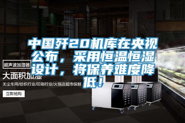 中國(guó)殲20機(jī)庫(kù)在央視公布，采用恒溫恒濕設(shè)計(jì)，將保養(yǎng)難度降低！