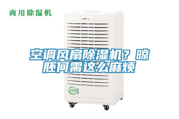 空調(diào)風(fēng)扇除濕機(jī)？晾胚何需這么麻煩